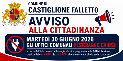 Chiusura Uffici Comunali Martedì 30 giungo 2026
