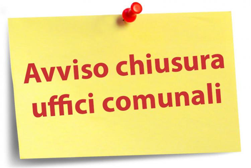 Chiusura Ufficio Ragioneria e Tributi